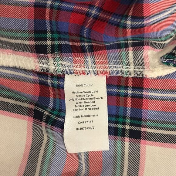 TALBOTS COTTON BUTTON FRONT SHIRT DECORATIVE PLAID SIZE S - Picture 10 of 10